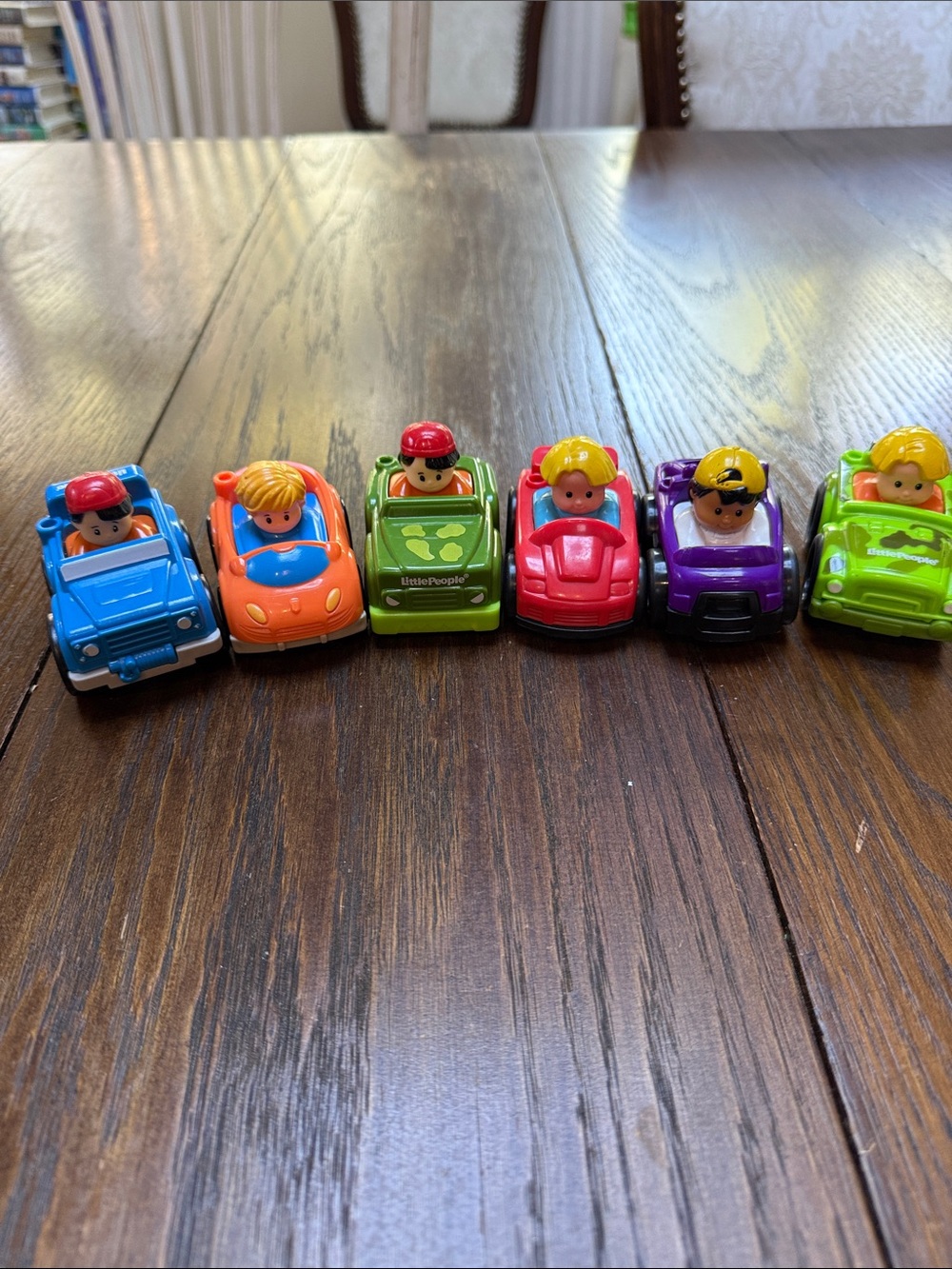 Fisher-Price Little People Wheelies Lot of 6. years range 2010-2015 like new